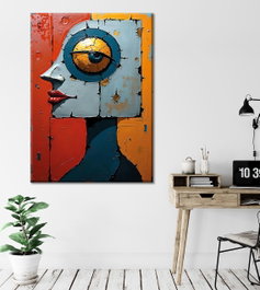Wallity WY436 Pintura Decorativa en Lienzo Multicolor 70 x 100 cm